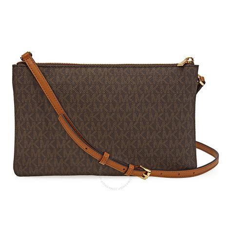 michael kors brown adele crossbody|Adele Leather Crossbody Bag .